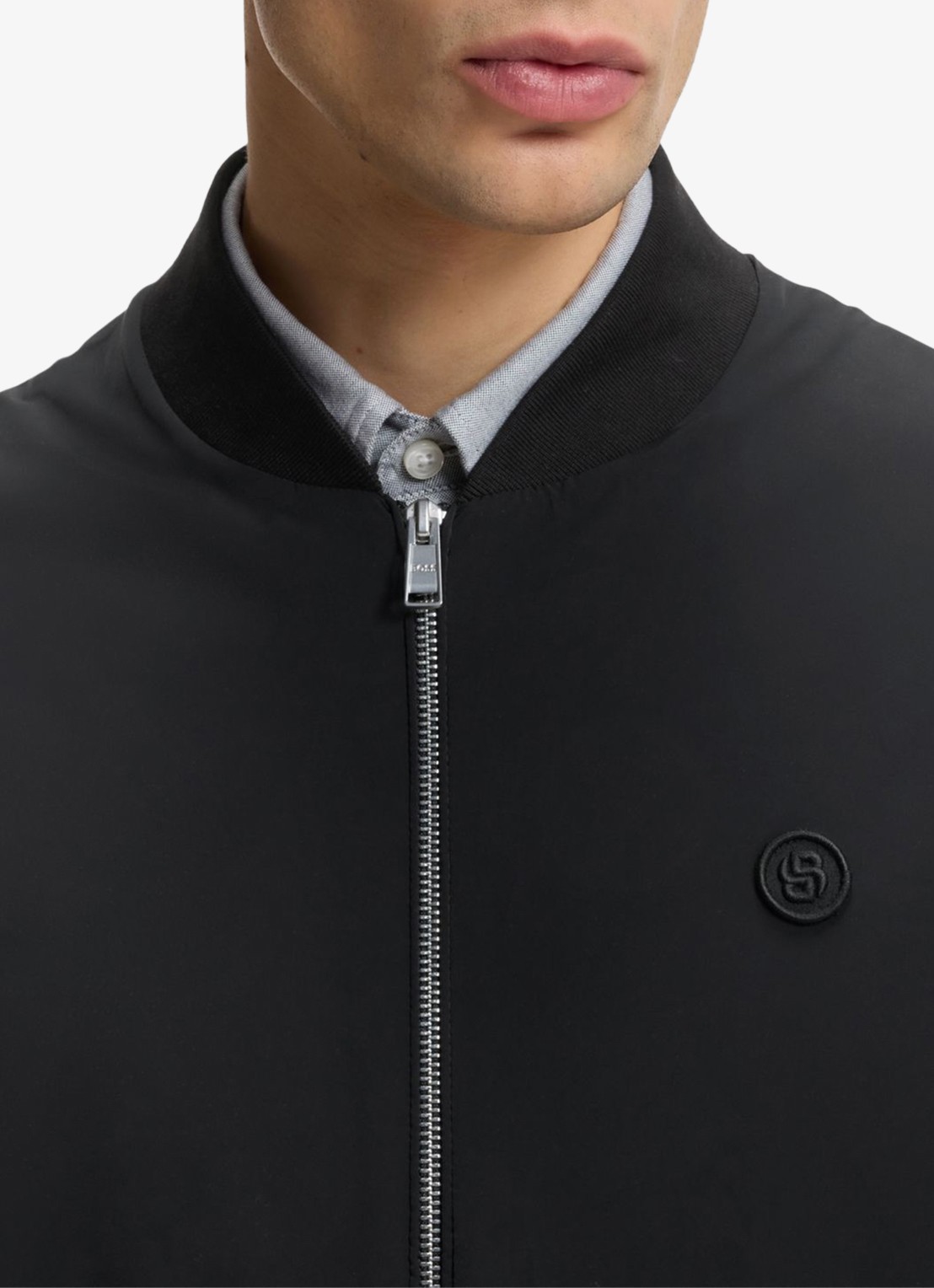 BOSS Sweatvest met logo - detail 4 zwart