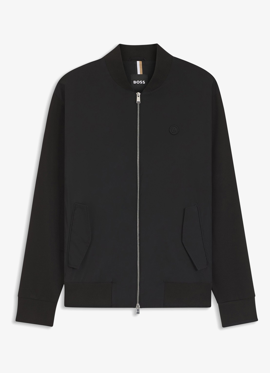 BOSS Sweatvest met logo - voorkant zwart