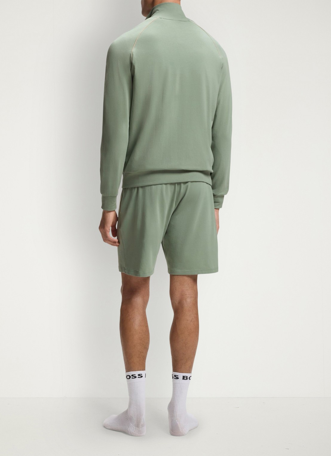 BOSS Sweatvest met logoborduring - achterkant 5 light/pastel green-330 / groen