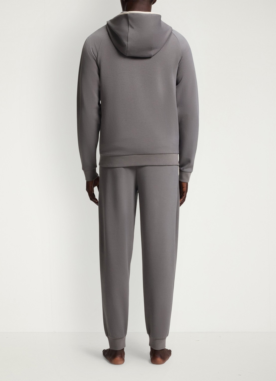 BOSS Sweatvest met steekzakken en capuchon - achterkant 5 donkergrijs