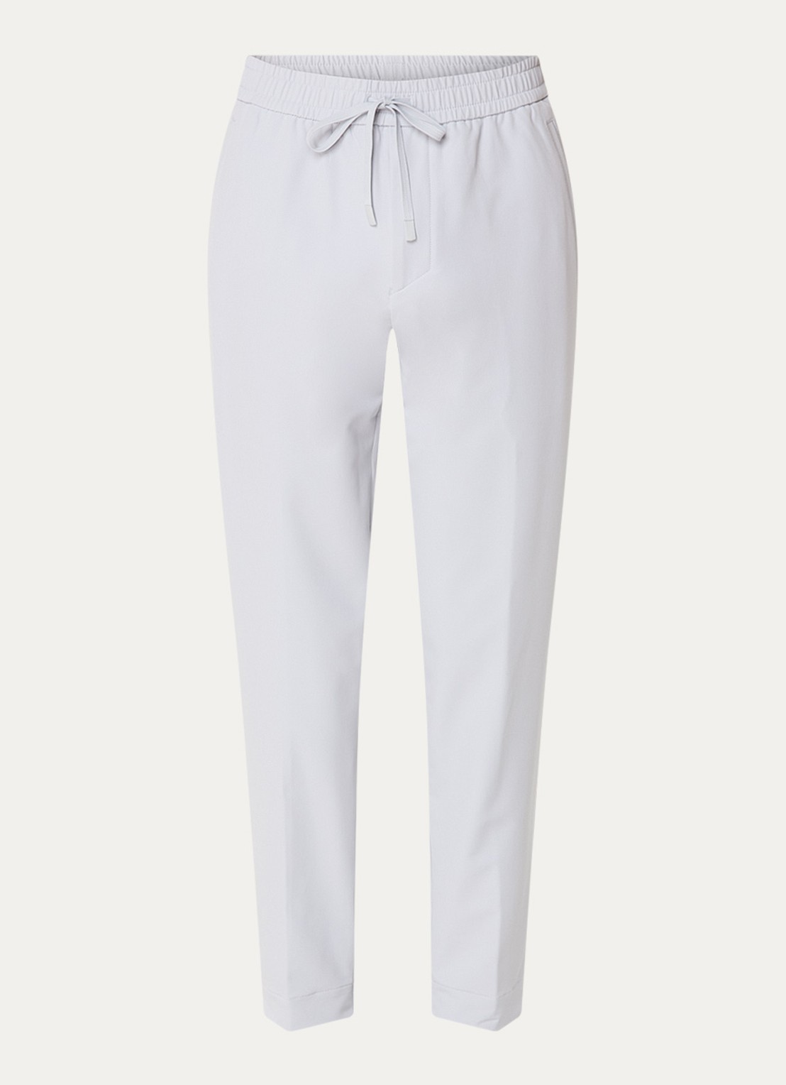 BOSS T_Flex tapered fit joggingbroek met steekzakken - voorkant 4 lichtgrijs