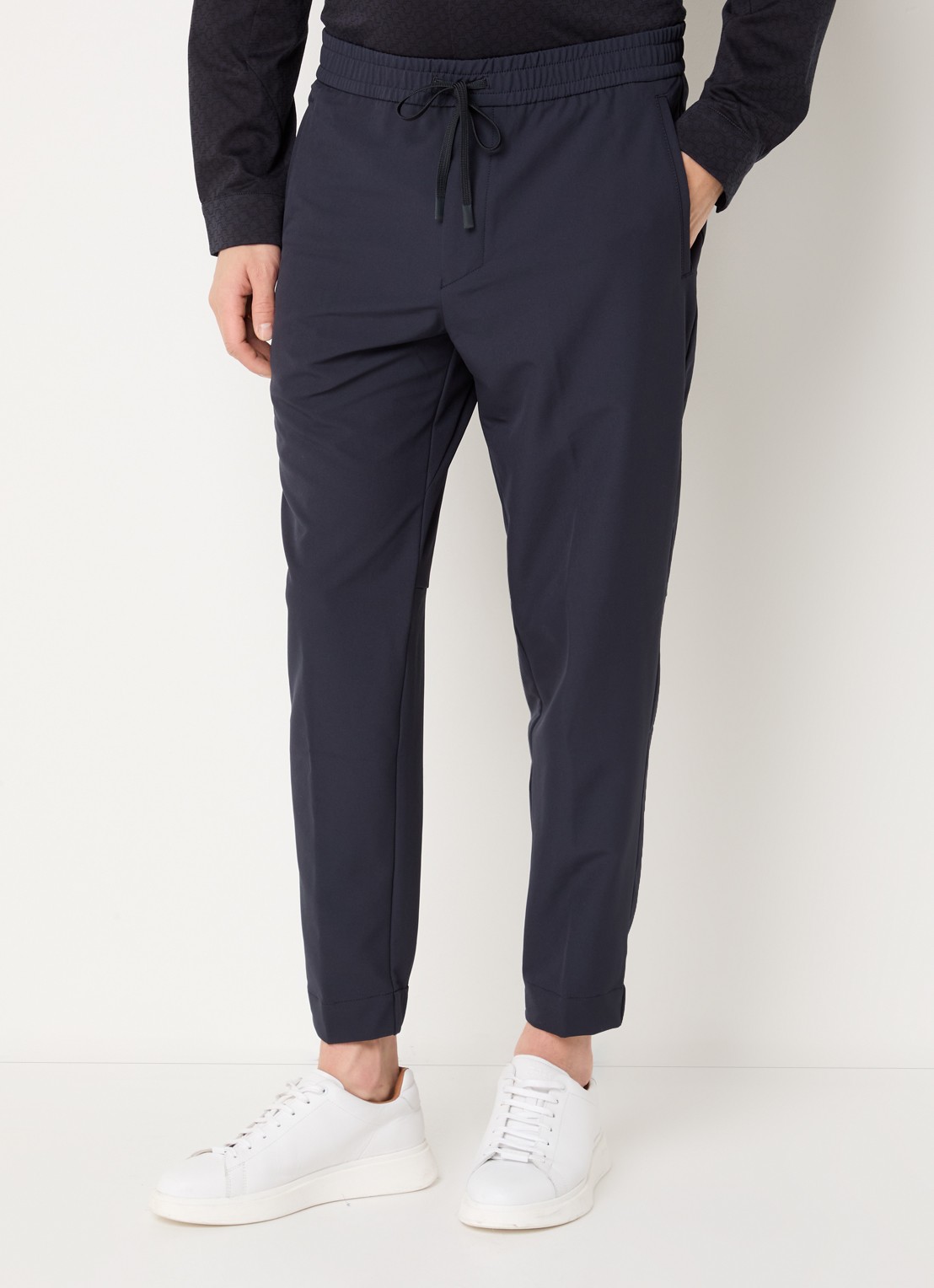 BOSS T_Flex tapered fit joggingbroek met steekzakken - detail donkerblauw