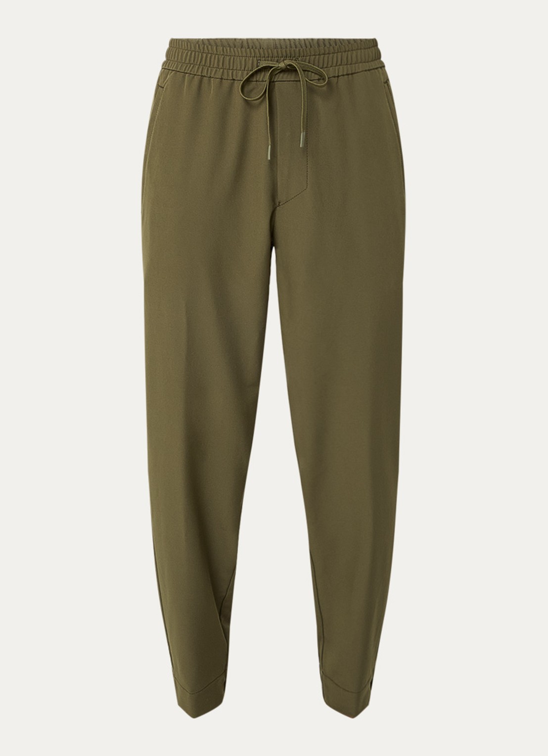 BOSS T_Flex tapered fit joggingbroek met steekzakken - voorkant 2 legergroen