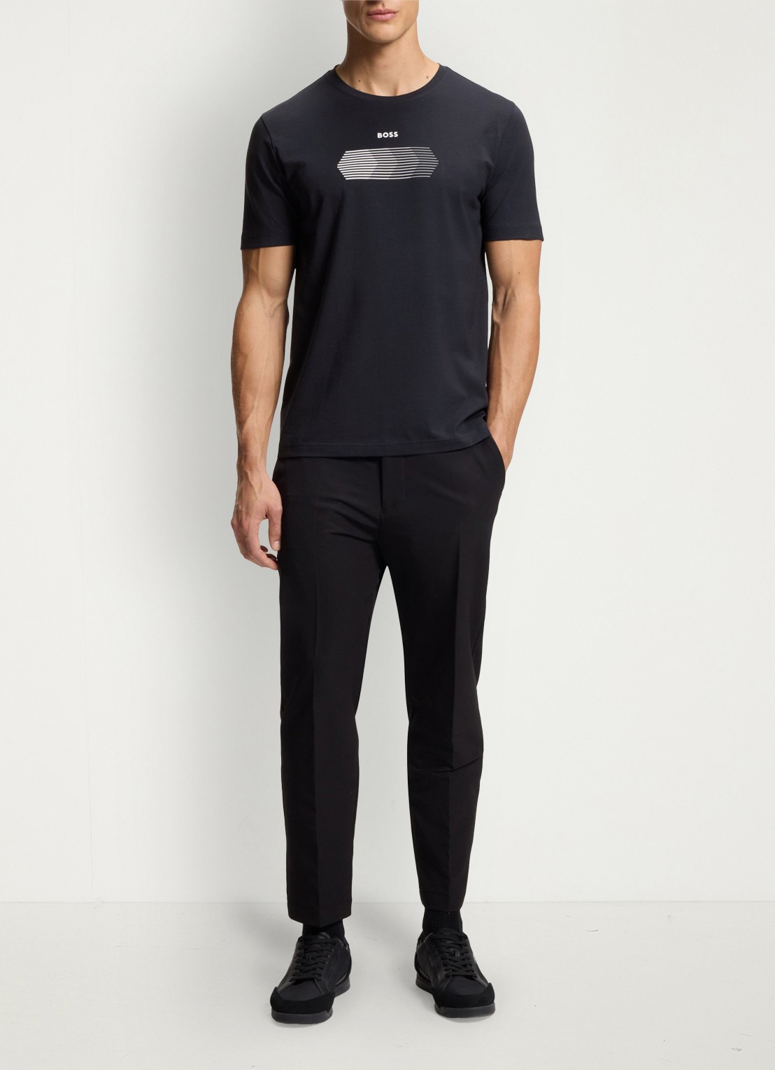 BOSS T-shirt met logo in 2-pack - voorkant 2 wit