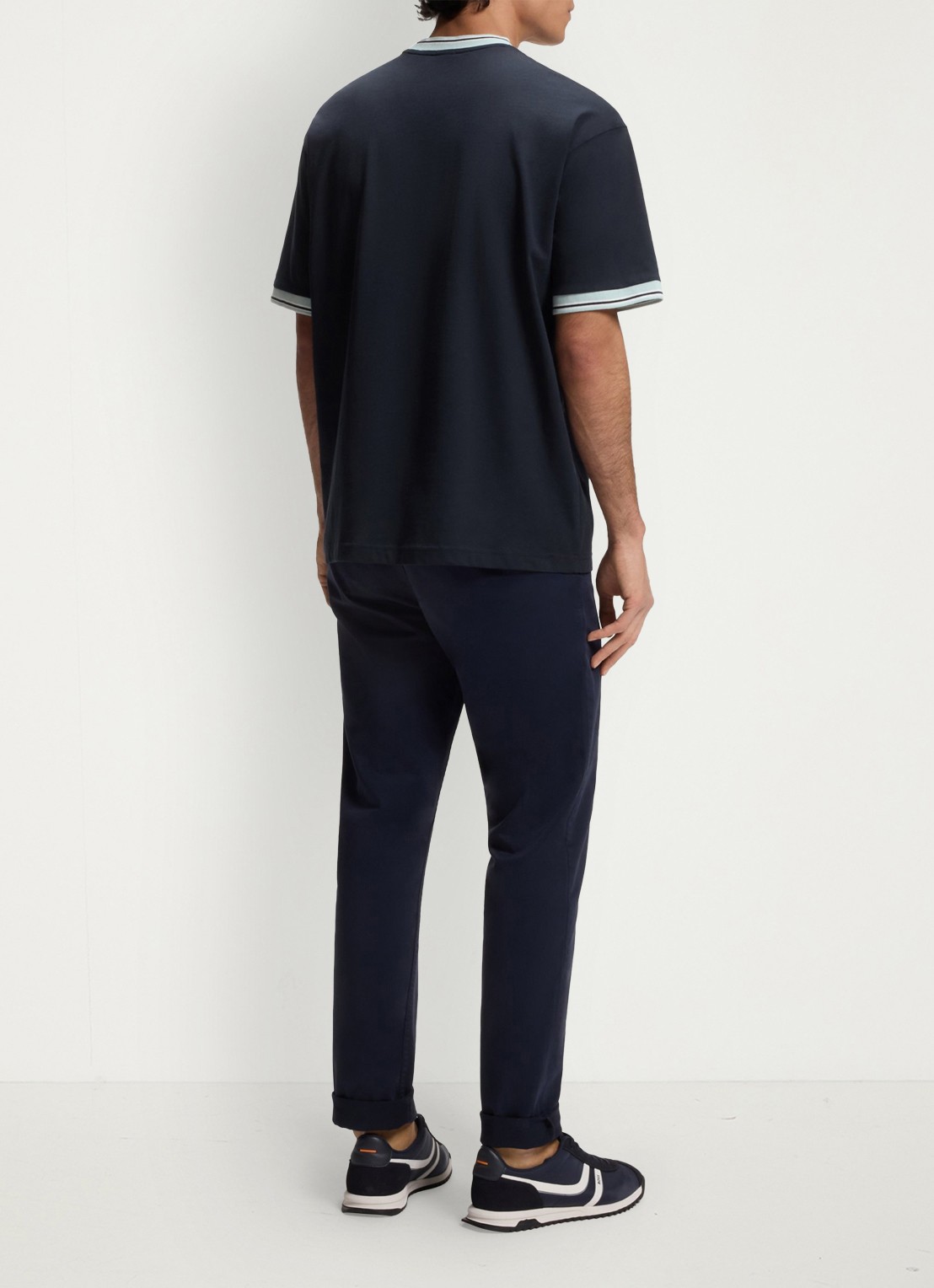 BOSS T-shirt met logo - achterkant 5 dark blue-404 / blauw