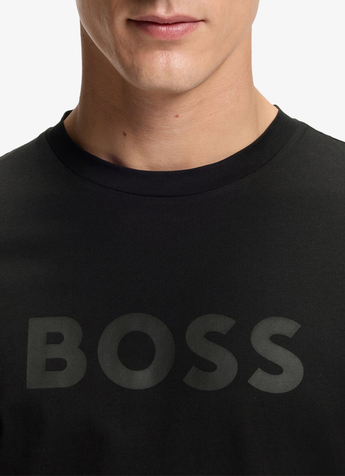 BOSS T-shirt met logo - detail 5 zwart