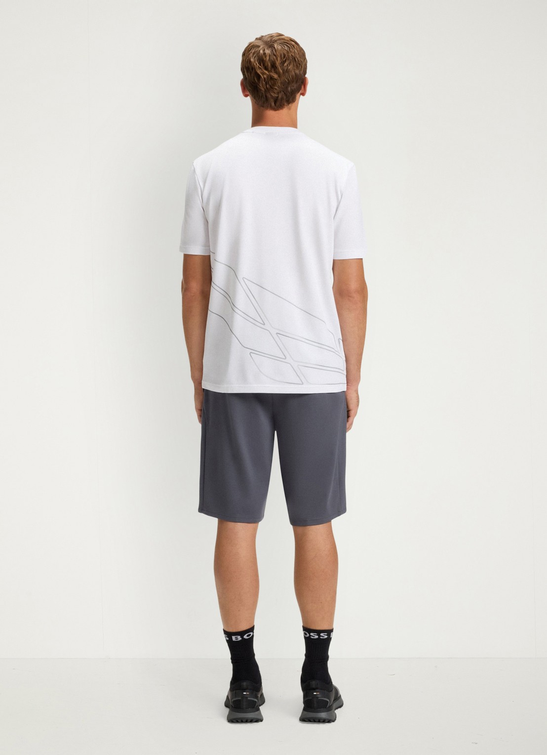 BOSS T-shirt met logo - achterkant 3 wit