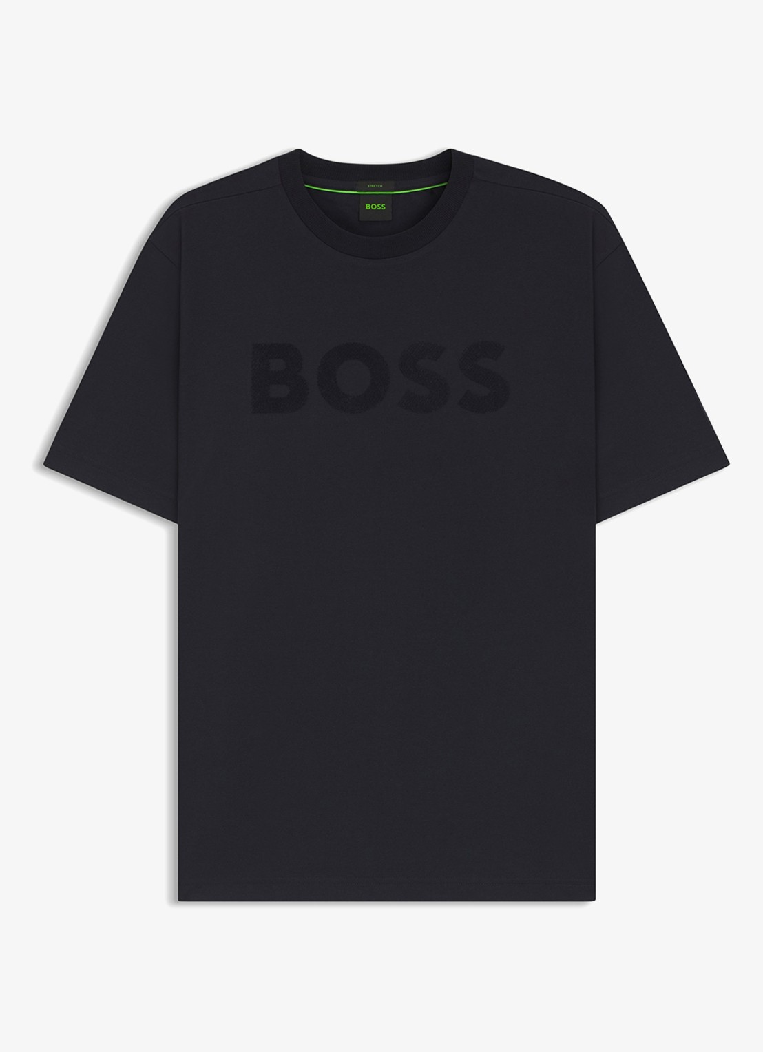 BOSS T-shirt met logo - voorkant 2 donkerblauw