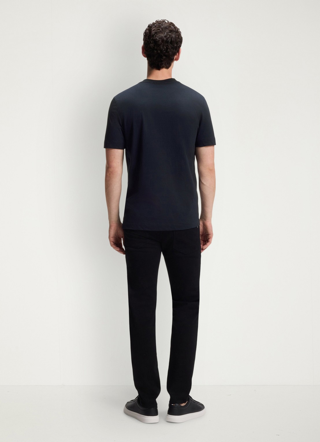 BOSS T-shirt met logo - achterkant donkerblauw