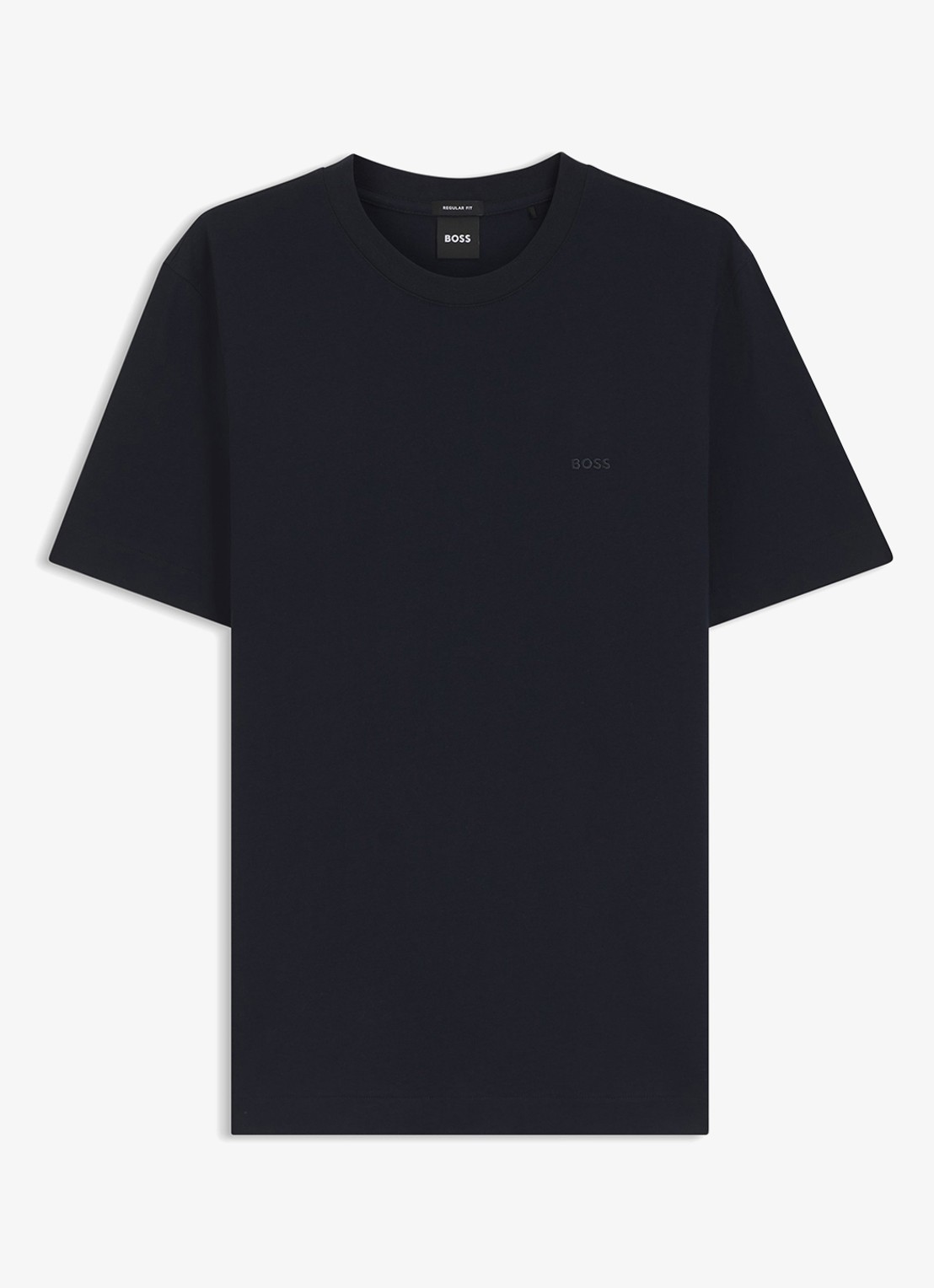 BOSS T-shirt met logo - voorkant 2 donkerblauw