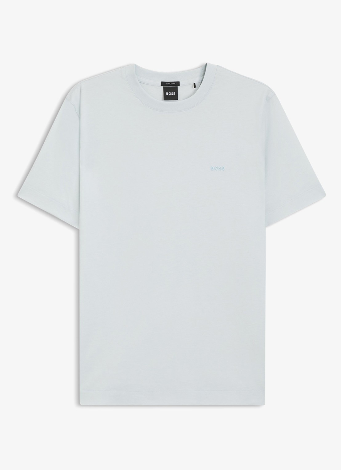 BOSS T-shirt met logo - voorkant 4 lichtblauw