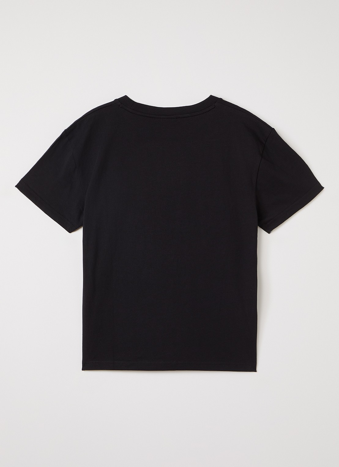 BOSS T-shirt met logoborduring - voorkant 2 zwart