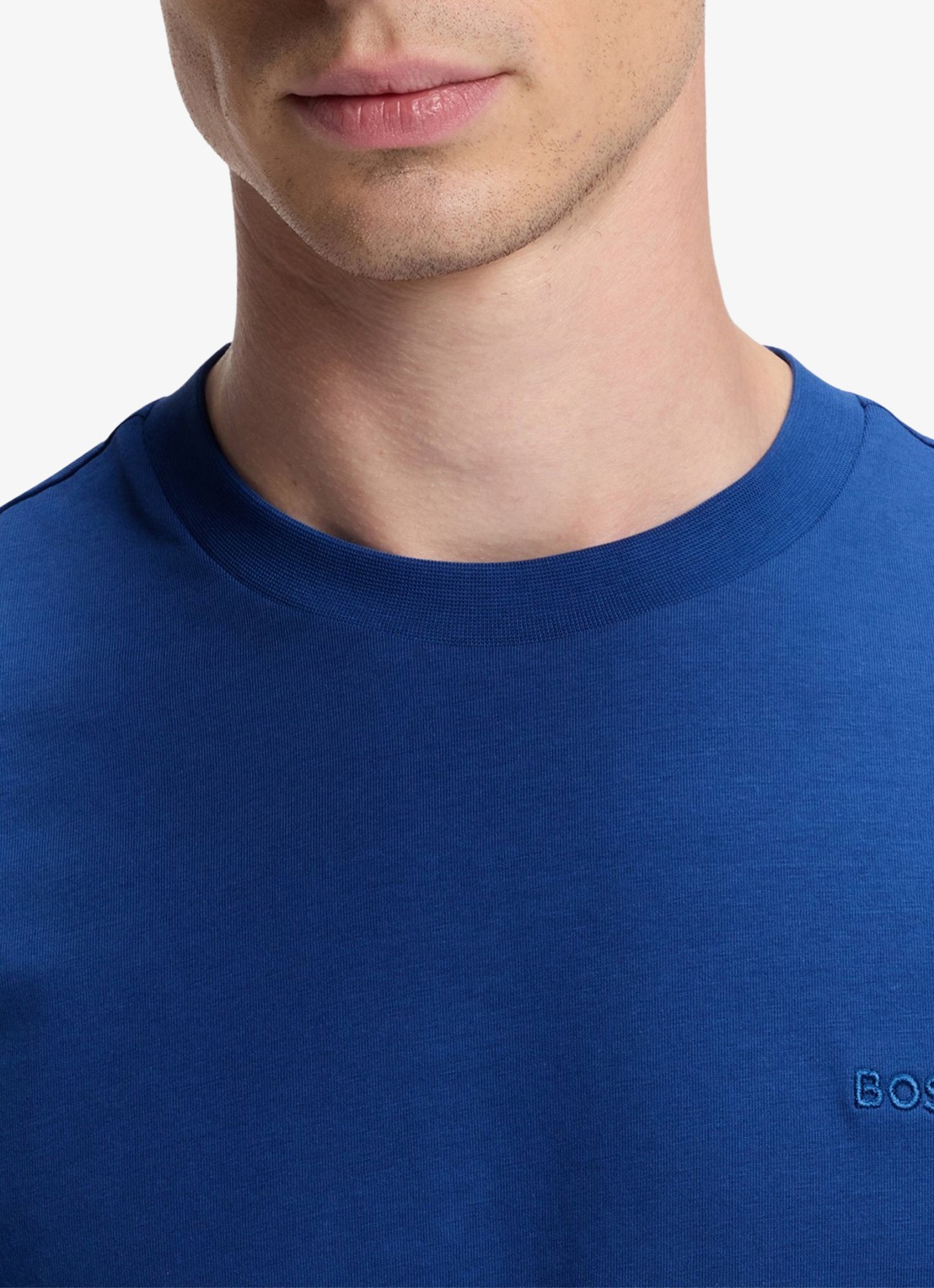 BOSS T-shirt met logoborduring - detail 5 medium blue-429 / blauw