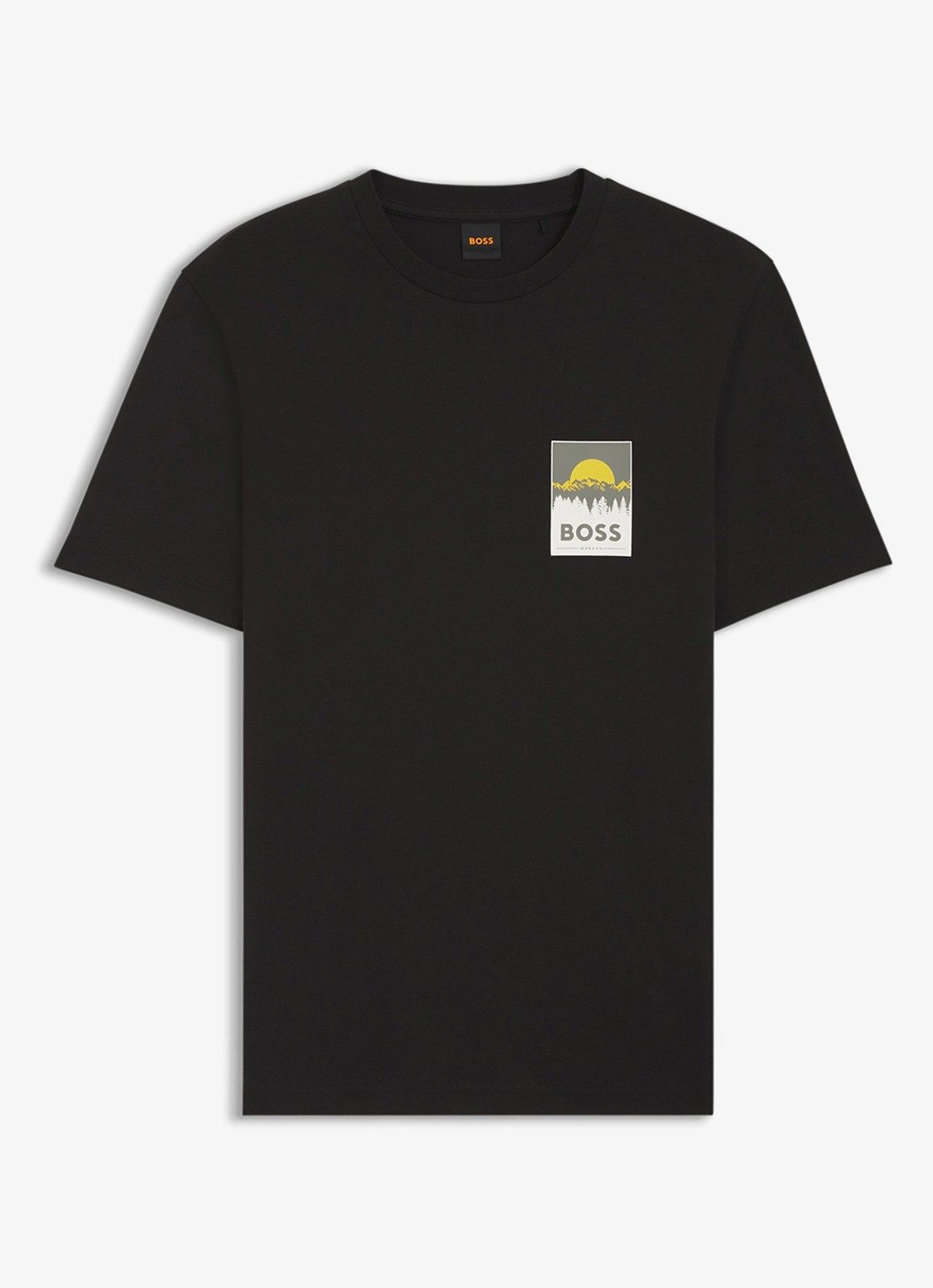 BOSS T-shirt met logoprint - voorkant zwart