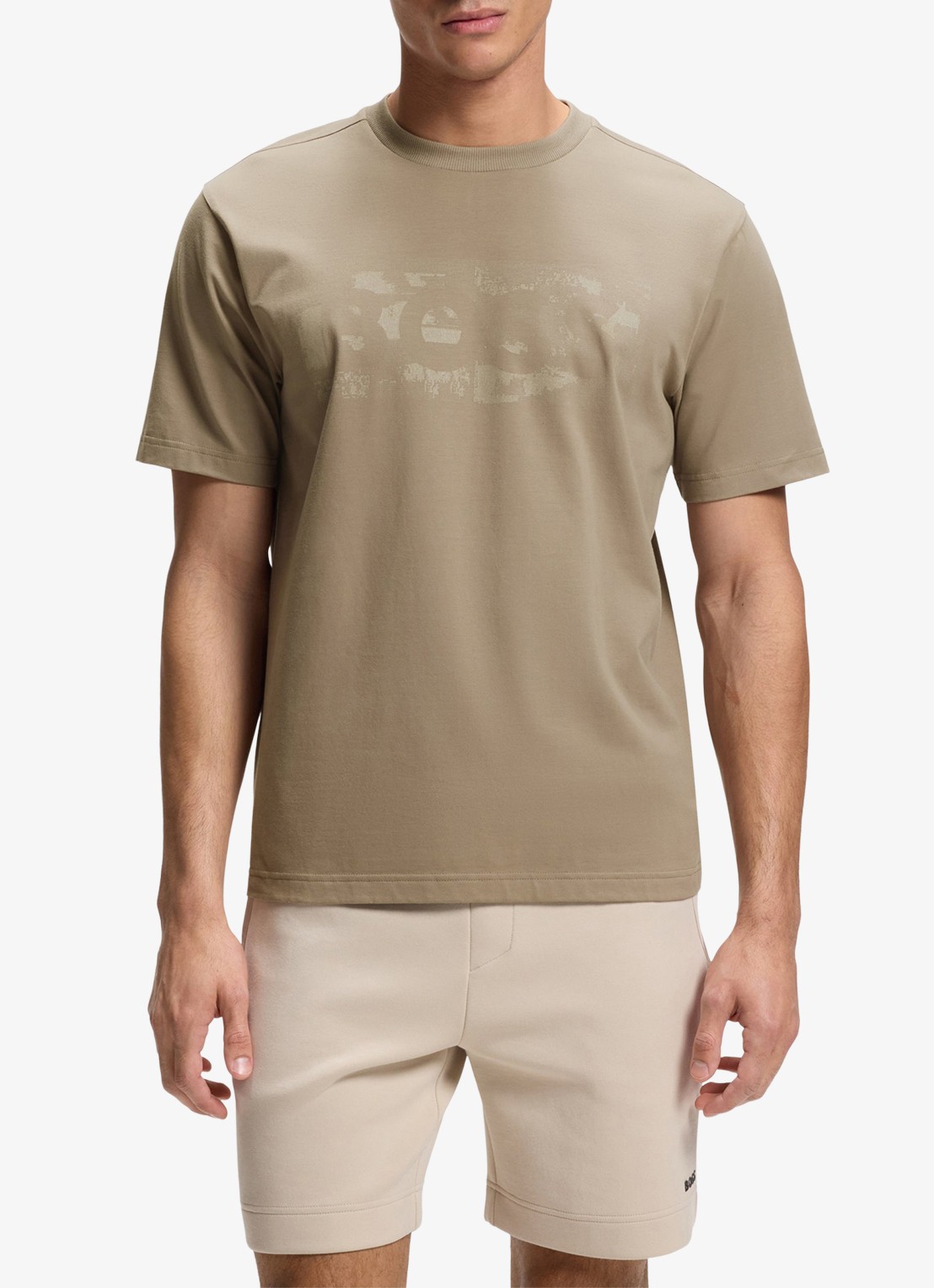 BOSS T-shirt met logoprint - detail 4 light/pastel green-334 / groen