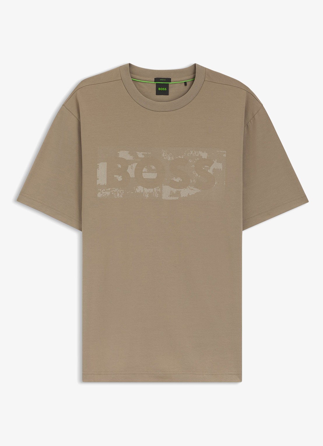 BOSS T-shirt met logoprint - voorkant 2 light/pastel green-334 / groen
