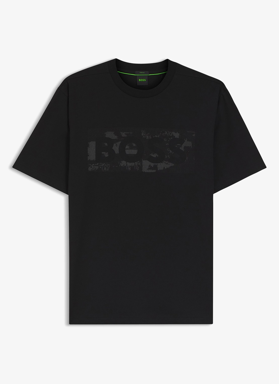 BOSS T-shirt met logoprint - voorkant black-001 / zwart