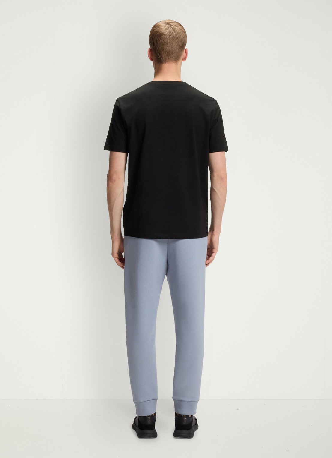 BOSS T-shirt met logoprint - achterkant 3 zwart