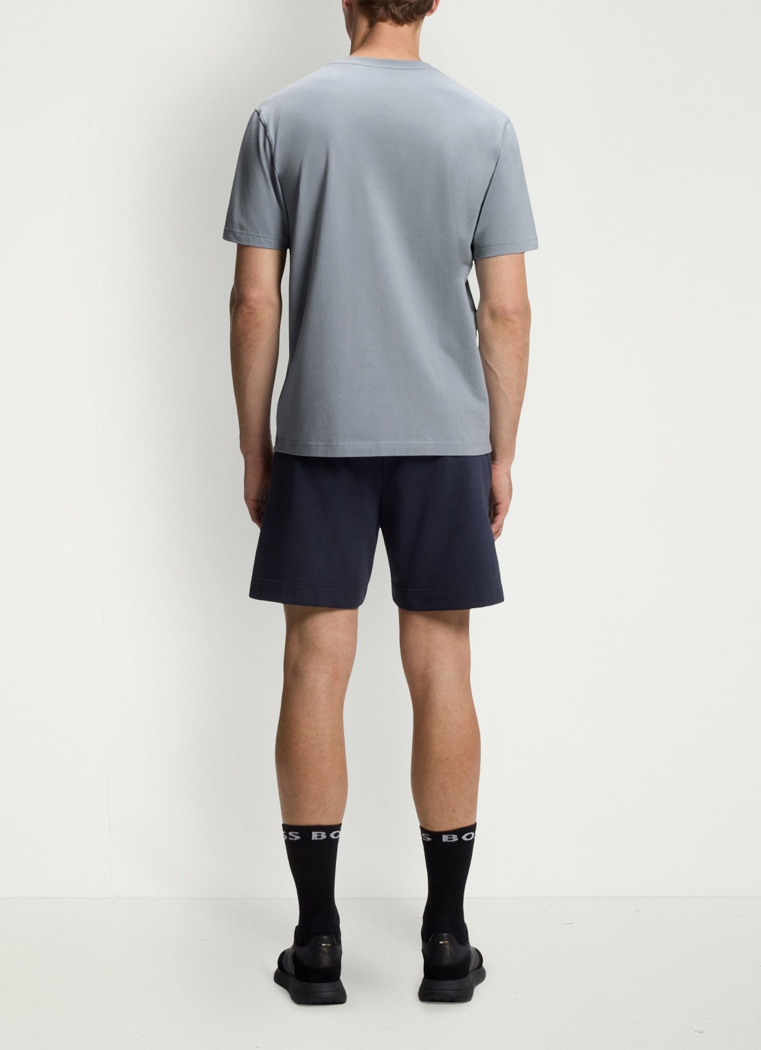 BOSS T-shirt met logoprint - achterkant 3 dark grey-026