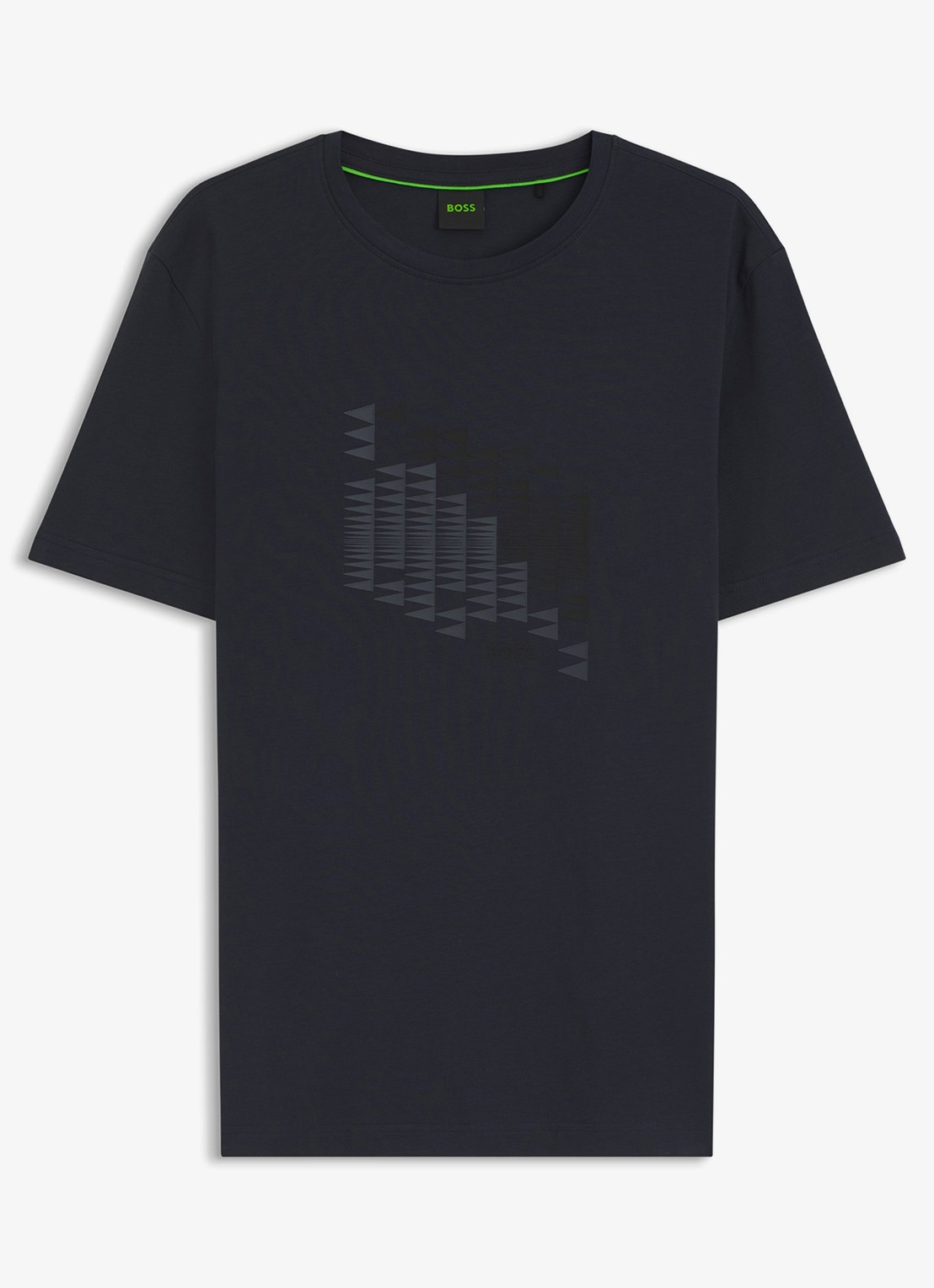 BOSS T-shirt met logoprint - voorkant 4 donkerblauw