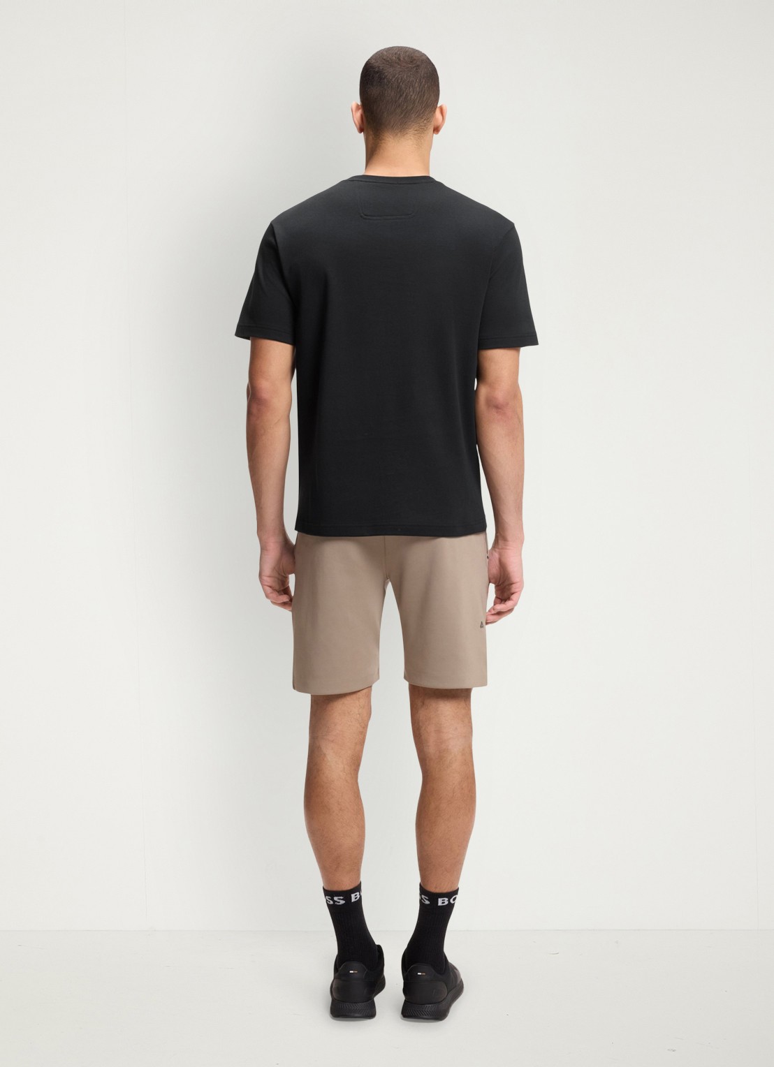 BOSS T-shirt met logoprint - achterkant 3 zwart