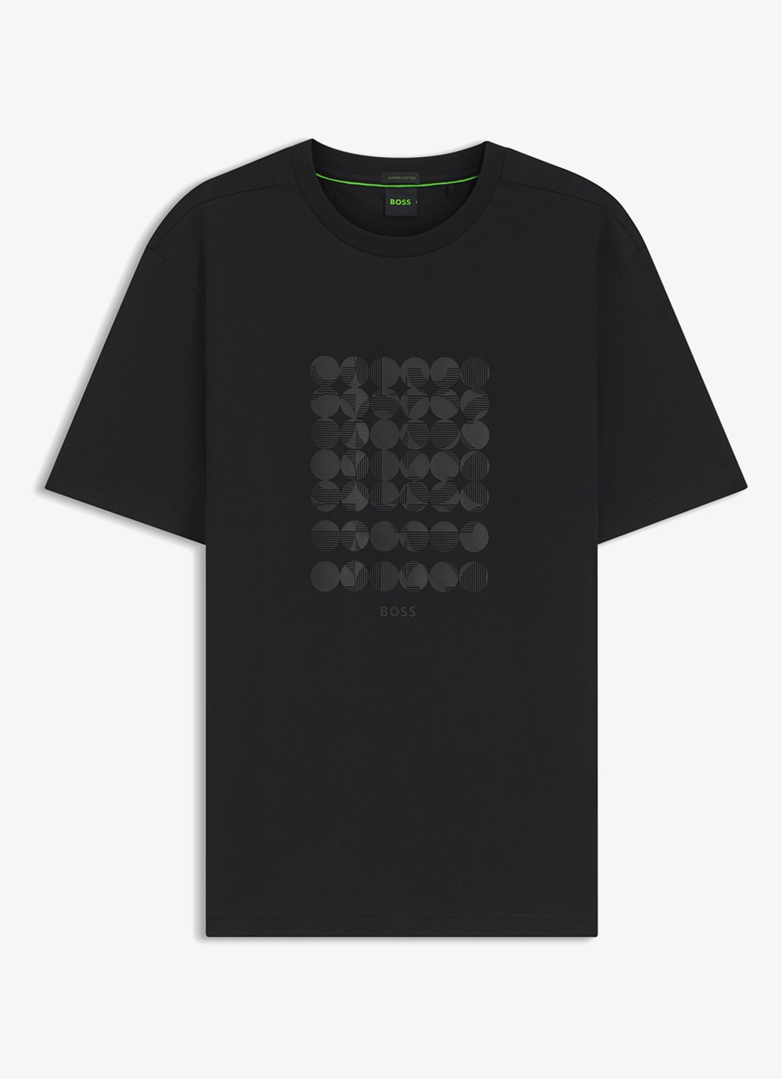 BOSS T-shirt met logoprint - voorkant zwart