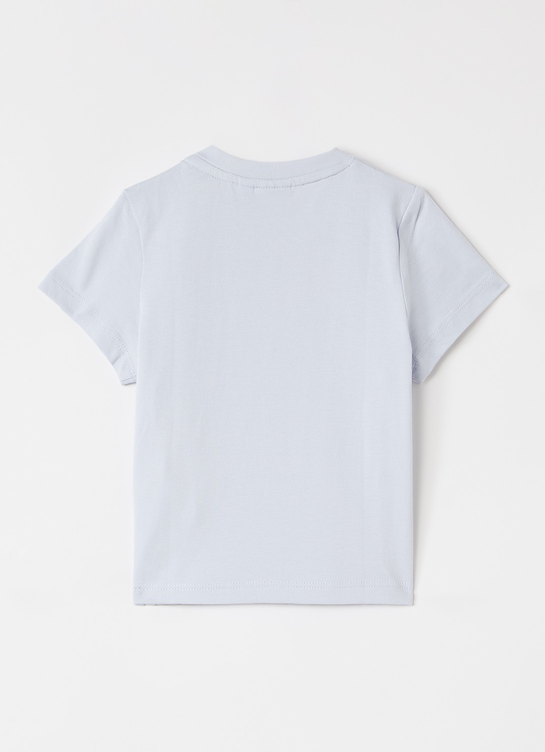 BOSS T-shirt met logoprint - voorkant 2 lichtblauw