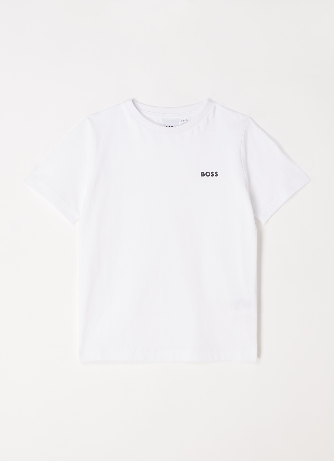 BOSS T-shirt met logoprint - voorkant wit