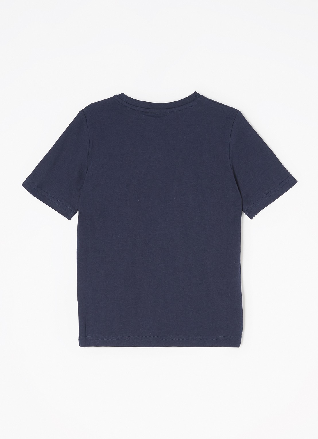 BOSS T-shirt met logoprint - voorkant 2 donkerblauw