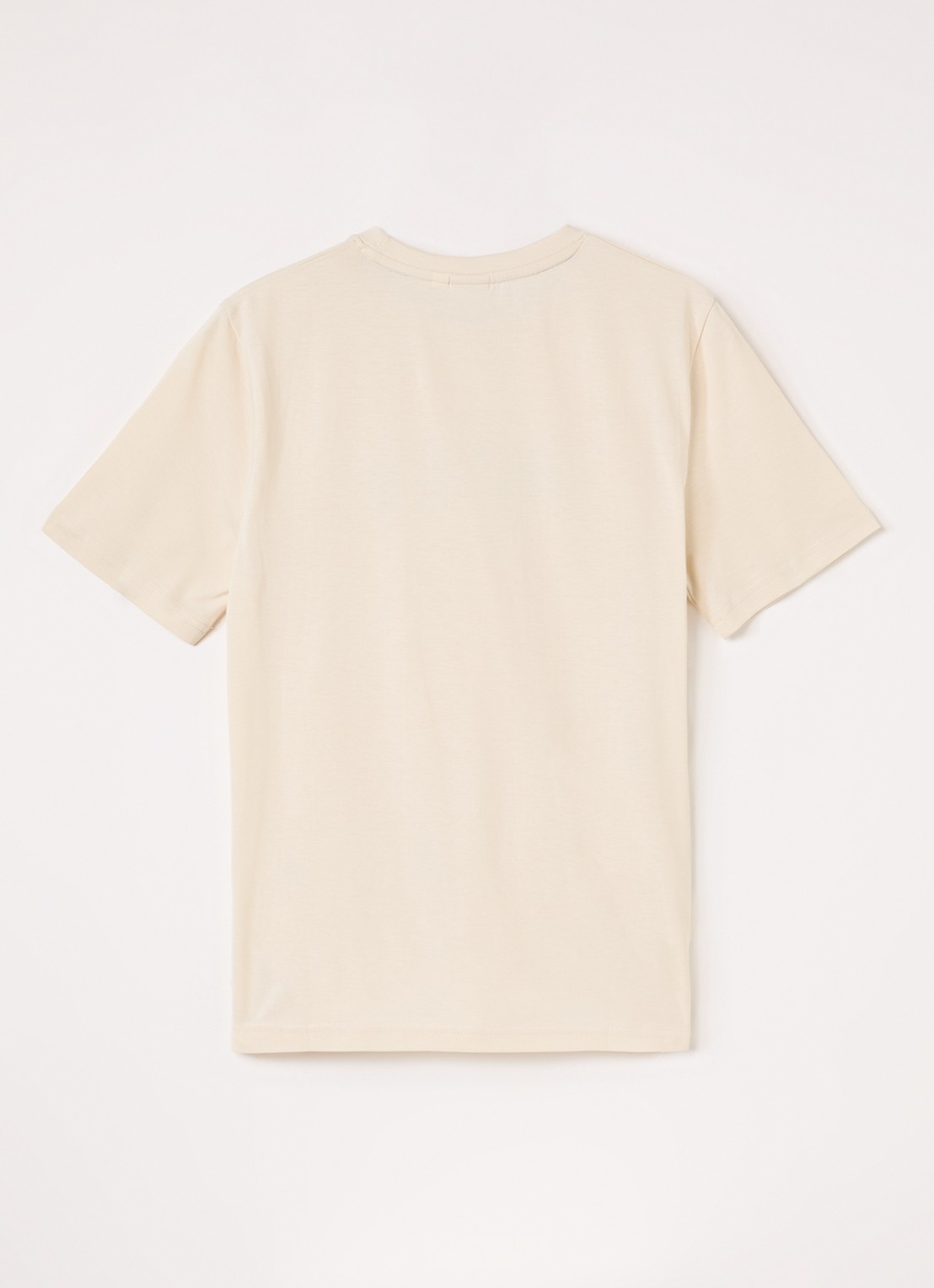 BOSS T-shirt met logoprint - voorkant 2 vanillegeel