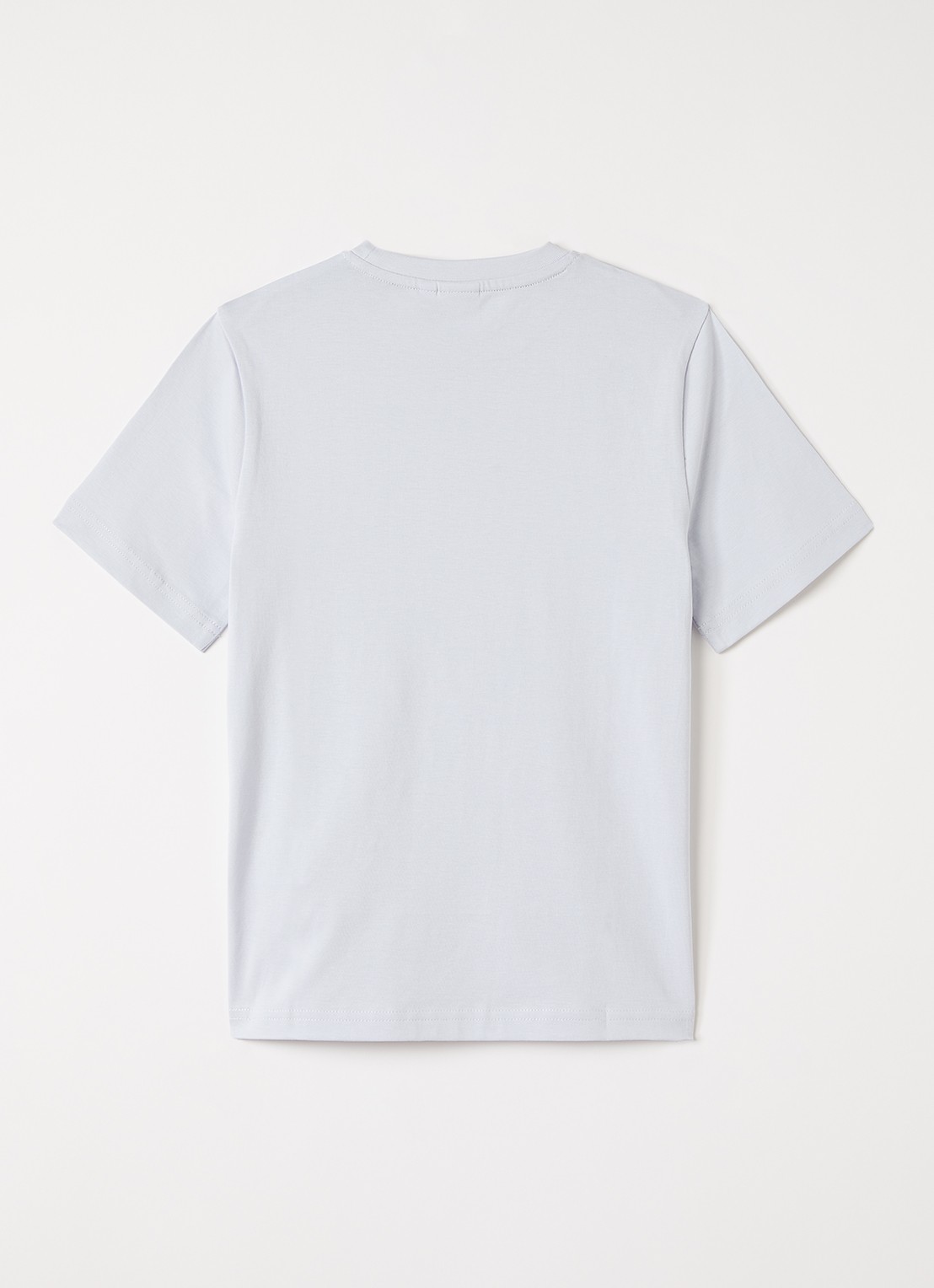 BOSS T-shirt met logoprint - voorkant 2 lichtblauw