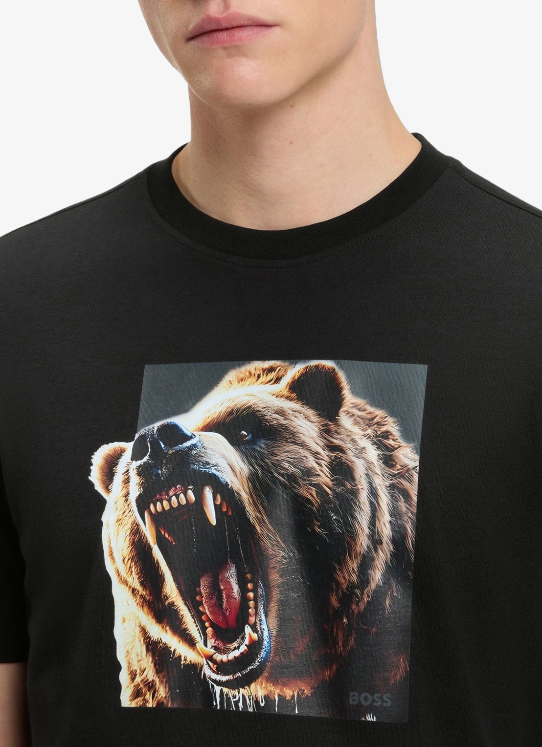 BOSS T-shirt met print - detail 5 diepzwart