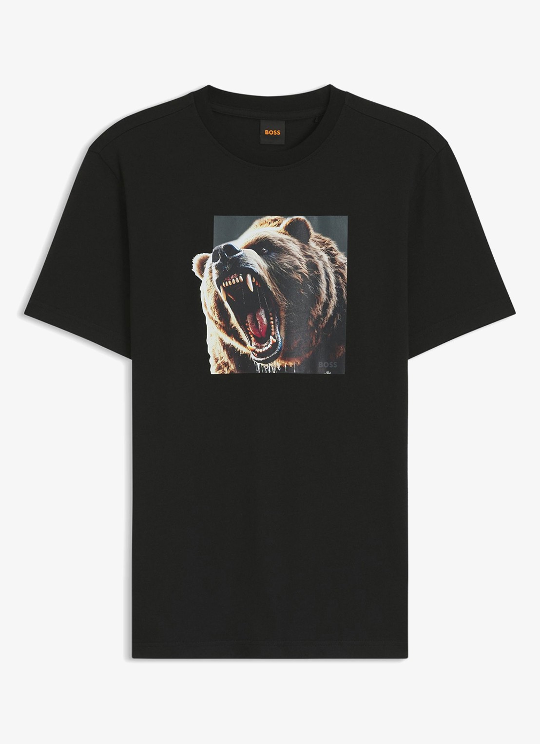 BOSS T-shirt met print - voorkant diepzwart