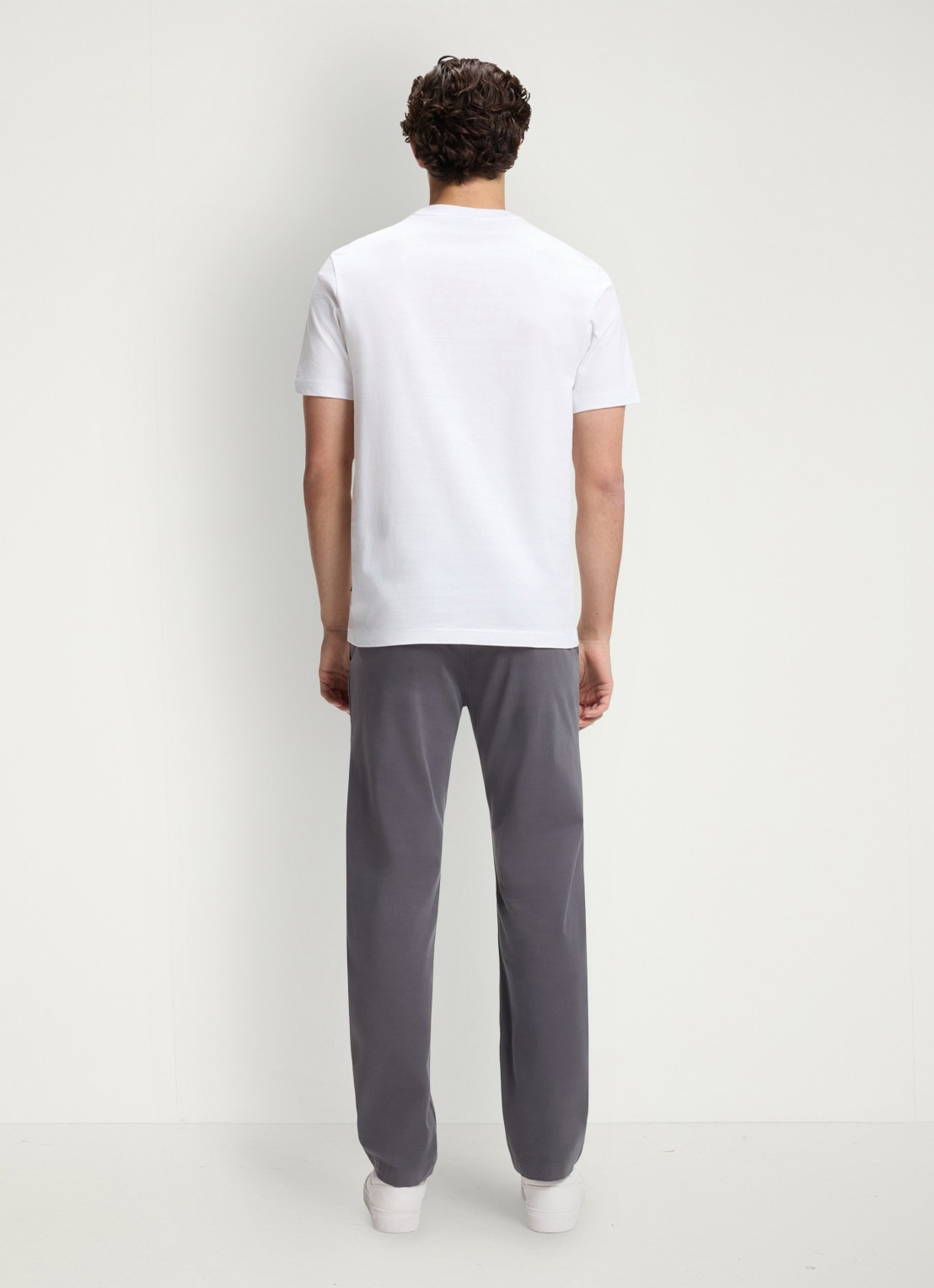 BOSS T-shirt met print  - achterkant 3 natural-101 / wit