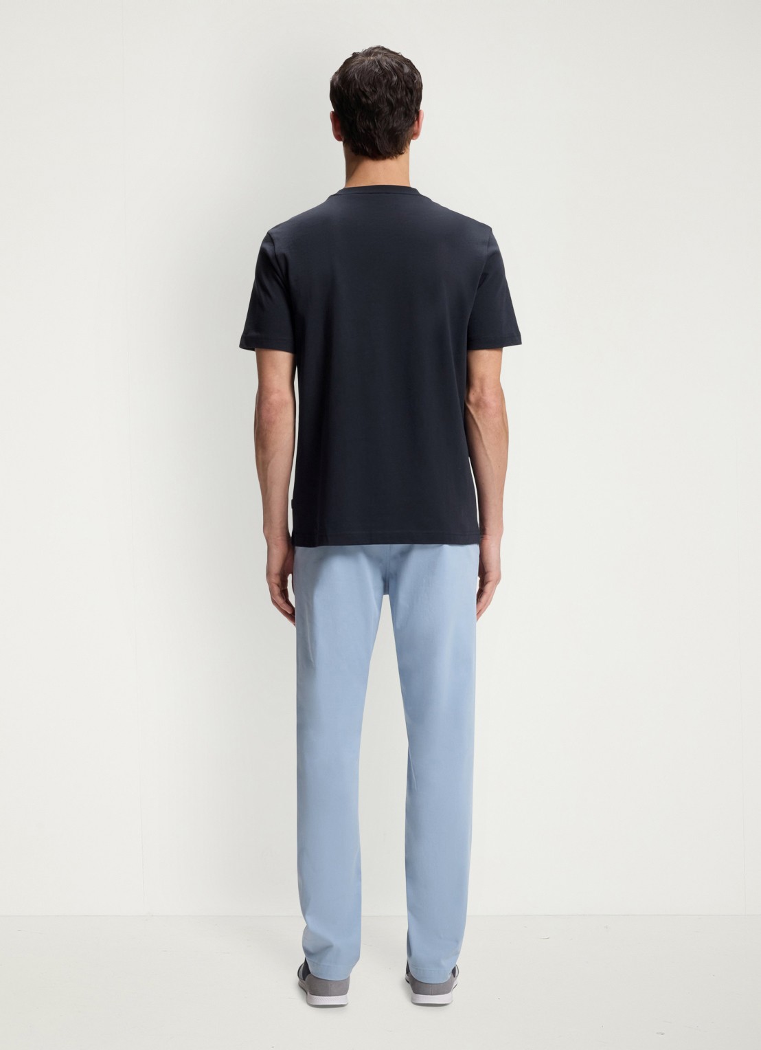 BOSS T-shirt met print  - achterkant 3 dark blue-404 / blauw