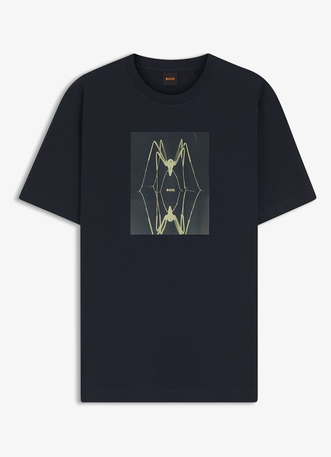 BOSS T-shirt met print  - voorkant 4 dark blue-404 / blauw
