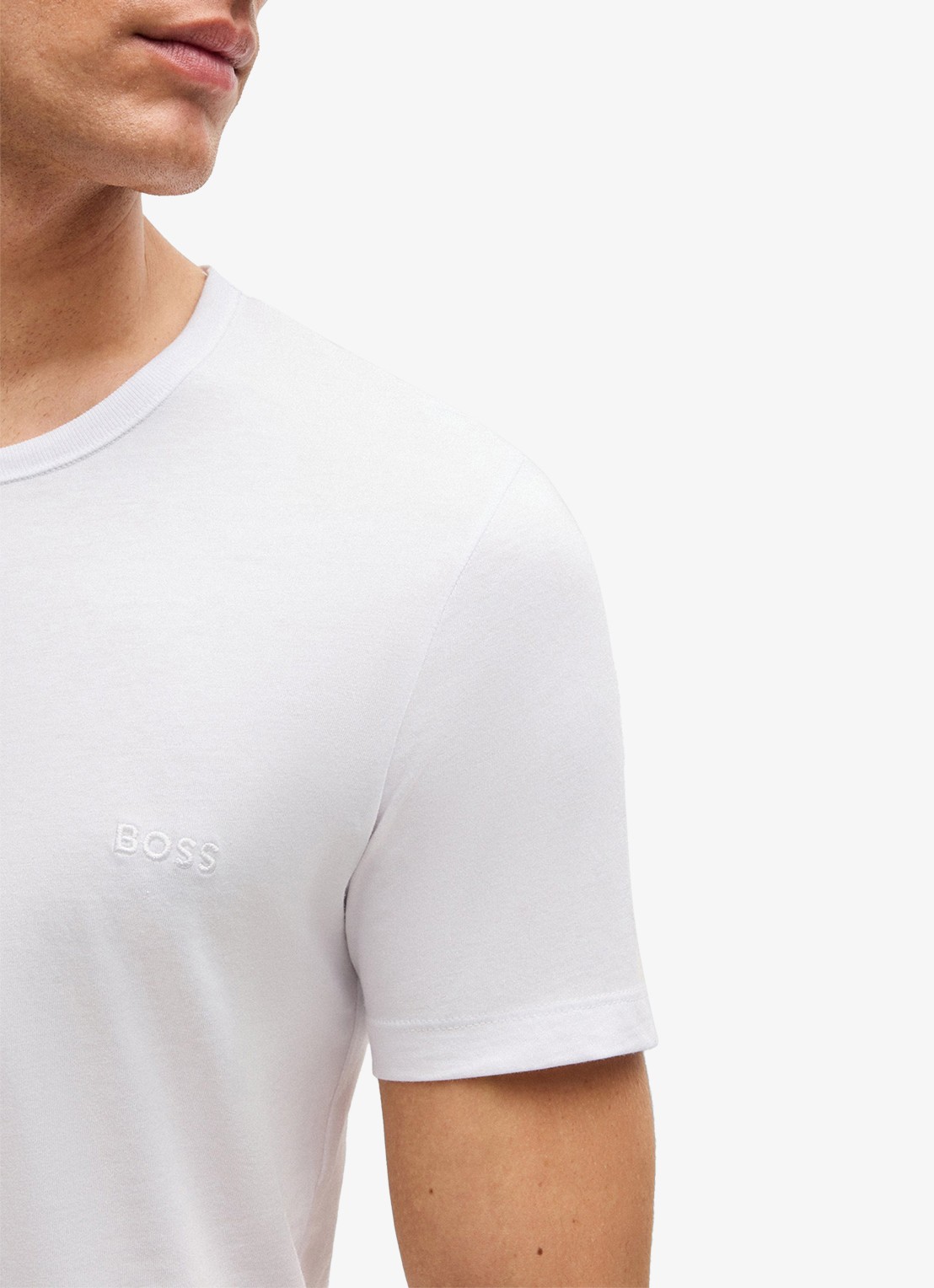 BOSS T-shirt met ronde hals in 3-pack - detail 5 wit