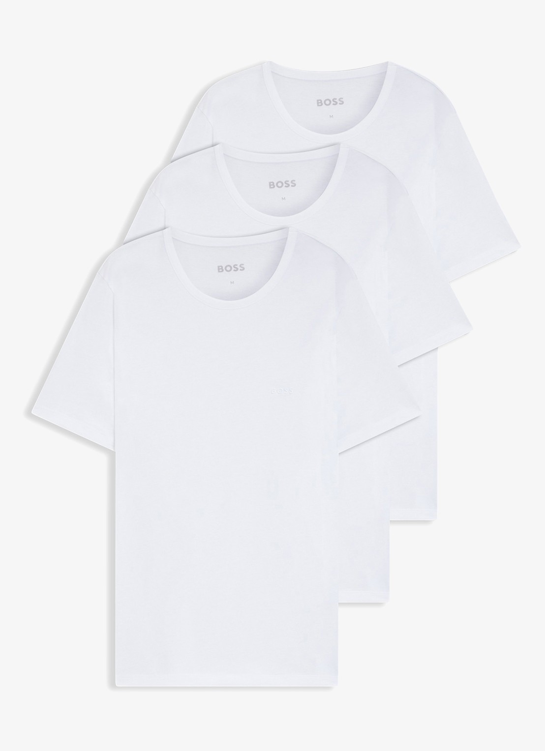 BOSS T-shirt met ronde hals in 3-pack - voorkant 2 wit
