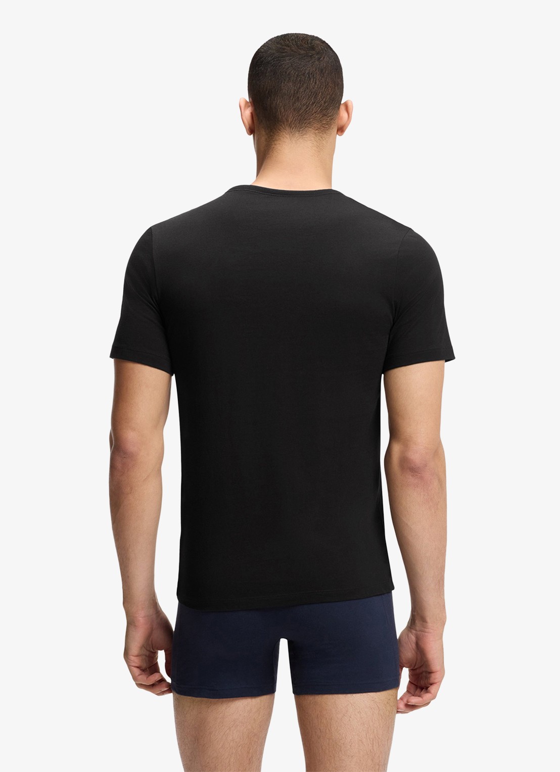 BOSS T-shirt met ronde hals in 3-pack - achterkant 5 zwart