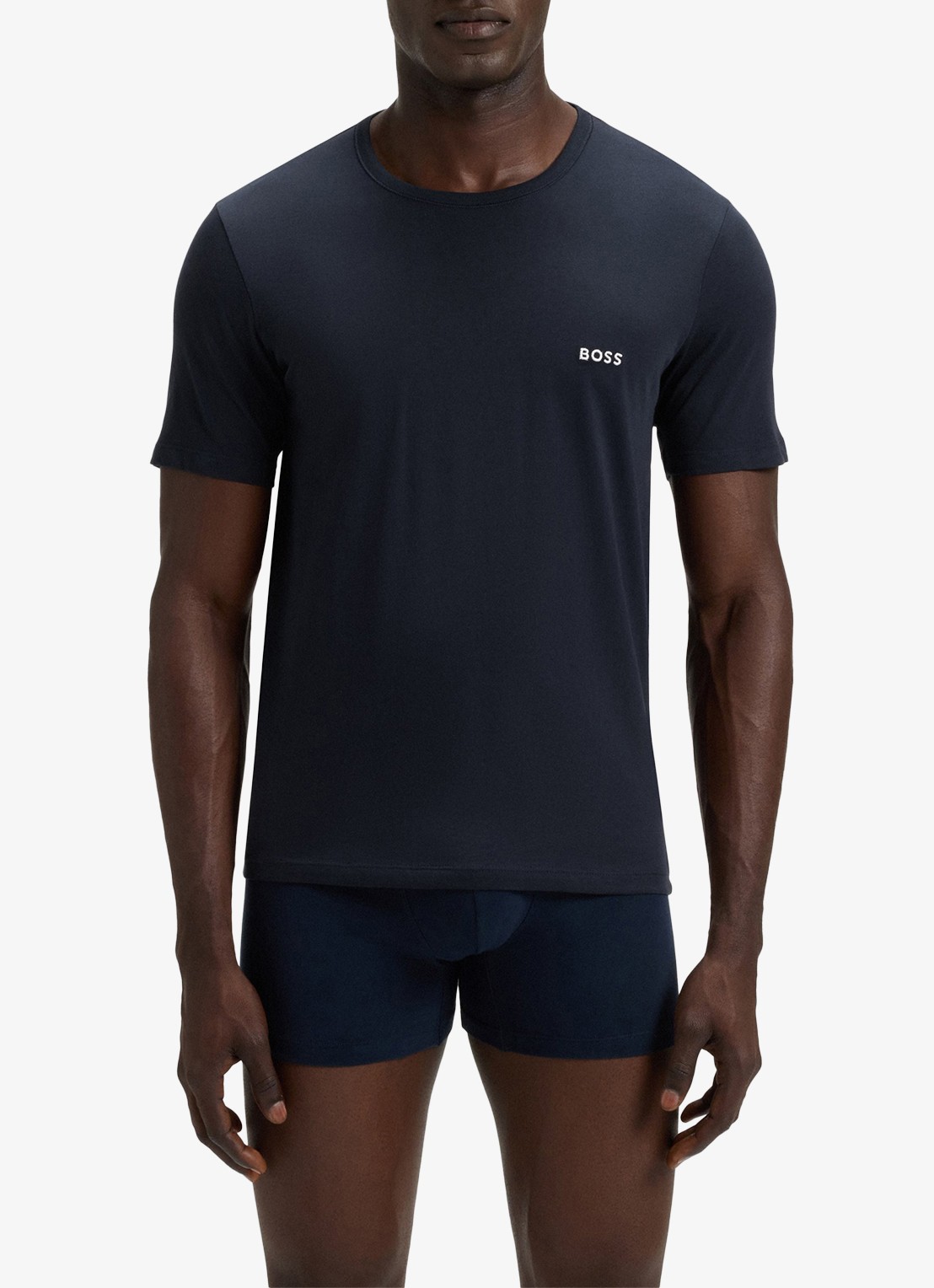 BOSS T-shirt met ronde hals in 3-pack - voorkant 5 antraciet