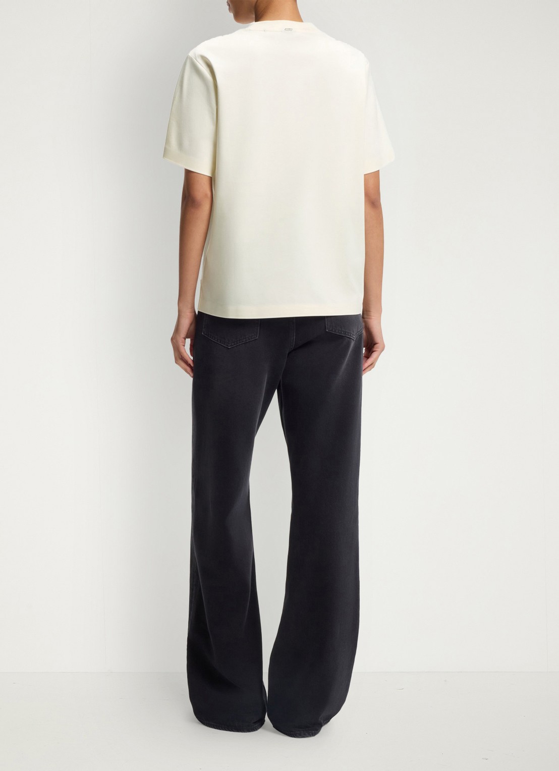 BOSS T-shirt met ronde hals - achterkant creme
