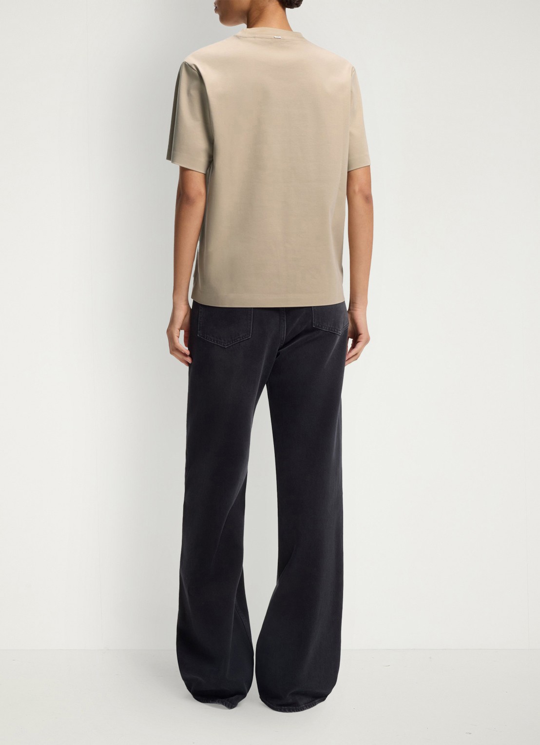 BOSS T-shirt met ronde hals - achterkant 3 beige