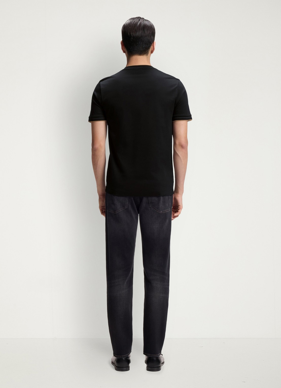 BOSS T-shirt met ronde hals - achterkant 3 zwart