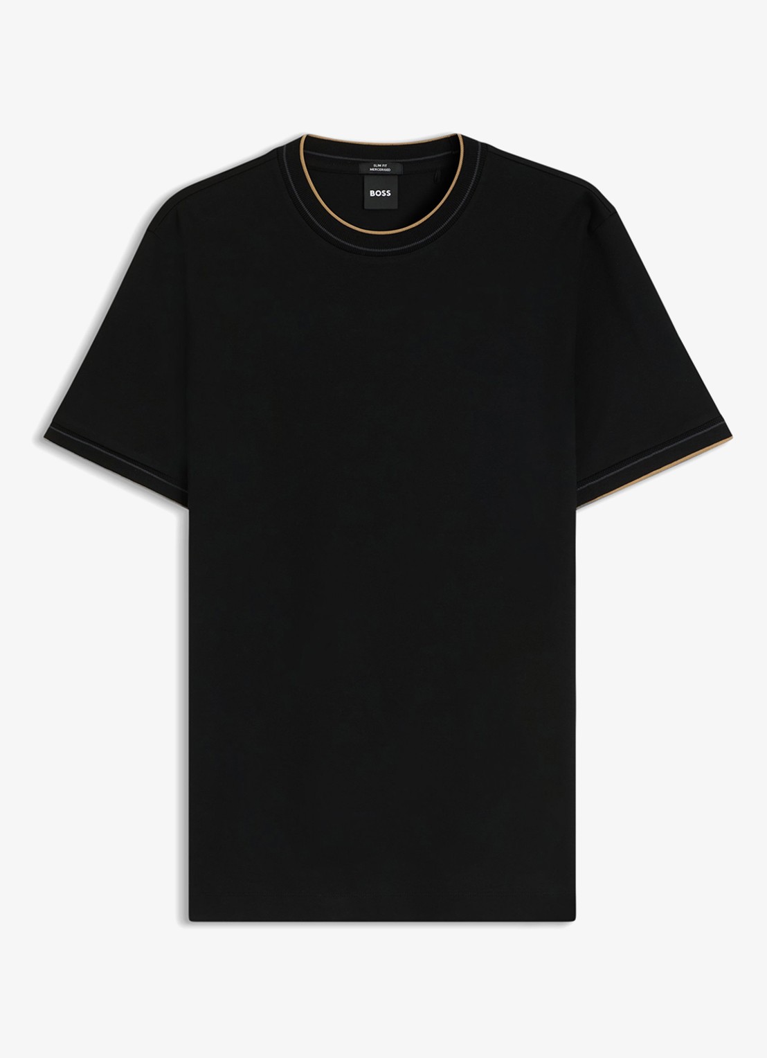 BOSS T-shirt met ronde hals - voorkant 4 zwart