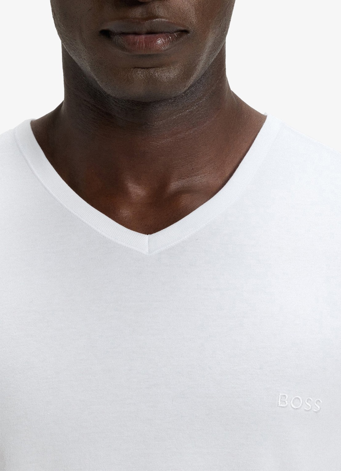 BOSS T-shirt met V-hals in 3-pack - detail 3 wit
