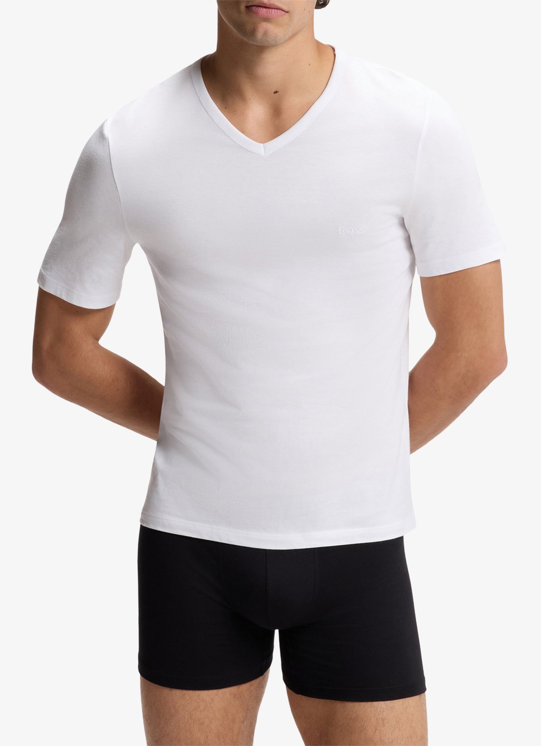 BOSS T-shirt met V-hals in 3-pack - detail 3 grijsmele