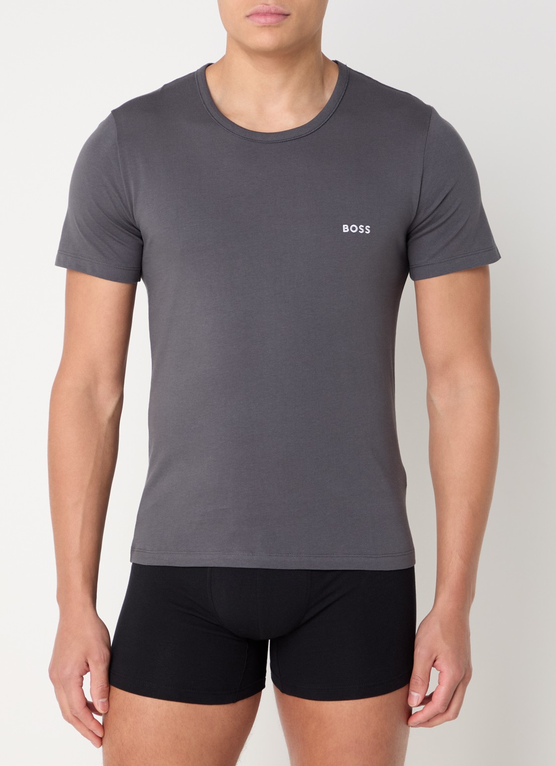 BOSS T-shirt van katoen in 3-pack - detail 4 legergroen
