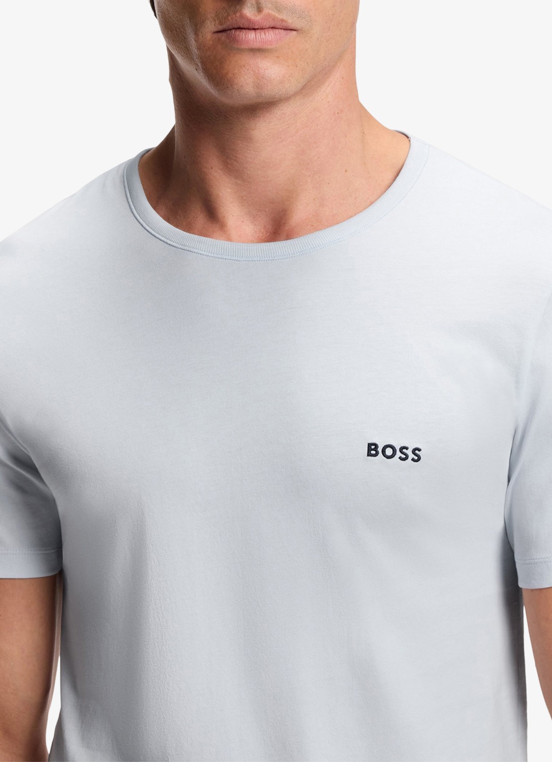 BOSS T-shirt van katoen in 3-pack - voorkant 2 donkerblauw