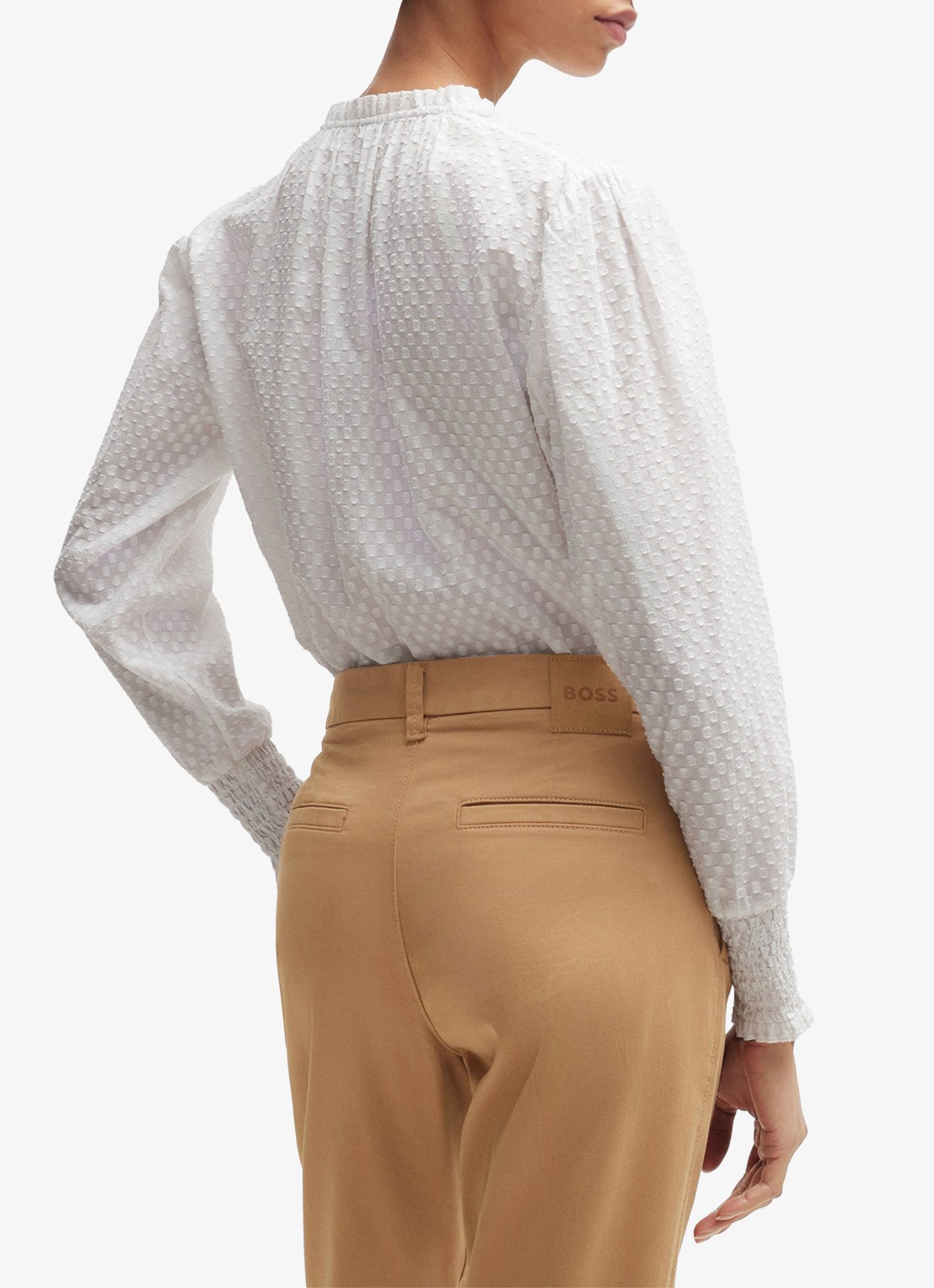 BOSS Tachini high waist slim fit chino met steekzakken en stretch - detail 5 camel