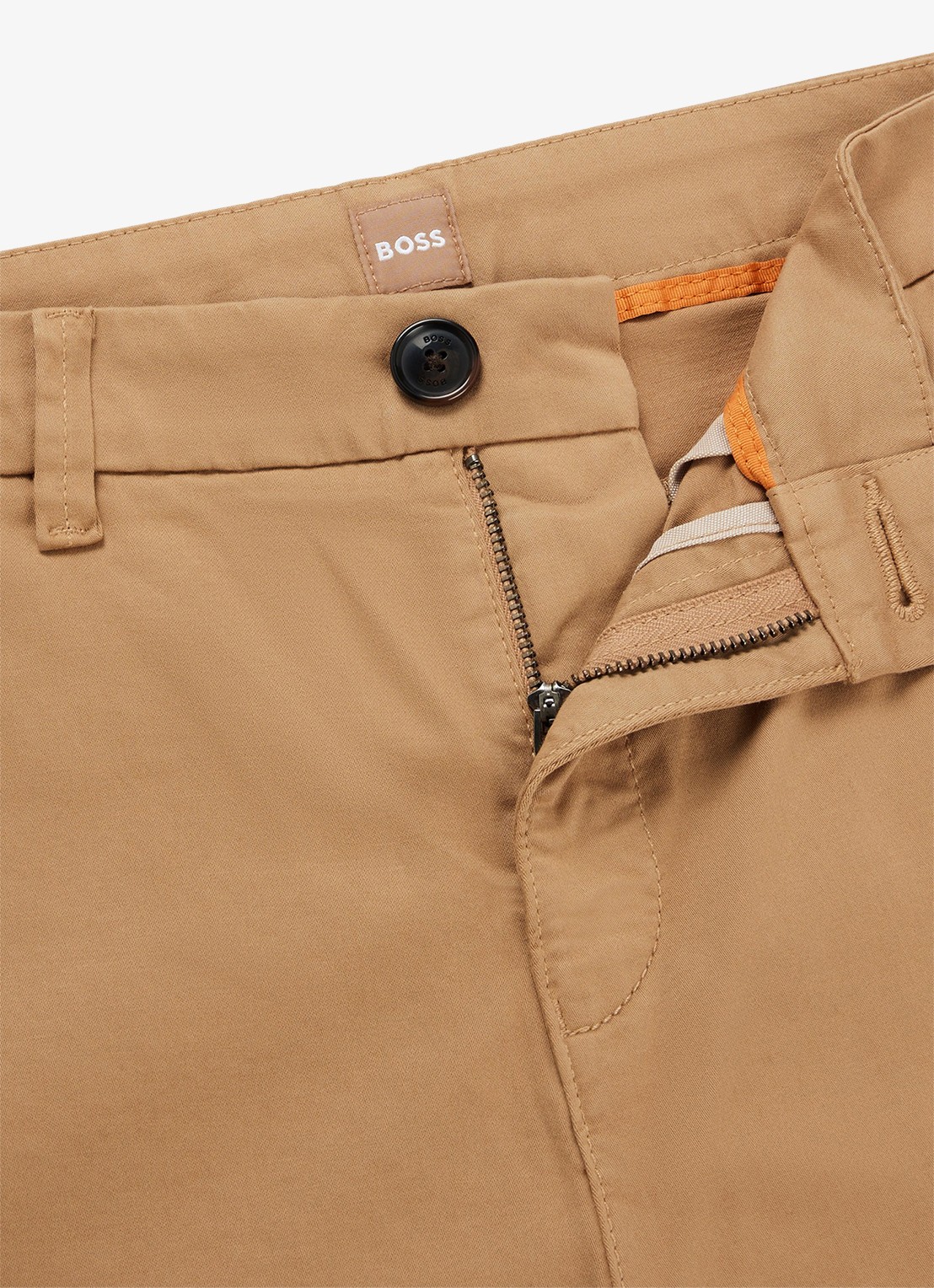 BOSS Tachini high waist slim fit chino met steekzakken en stretch - detail 6 camel